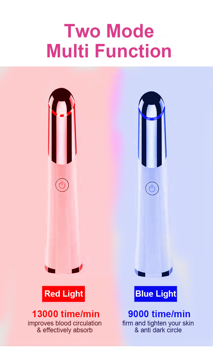 Touch Activation 10000 Times / Min 3W Pen Type Eye Beauty Massager