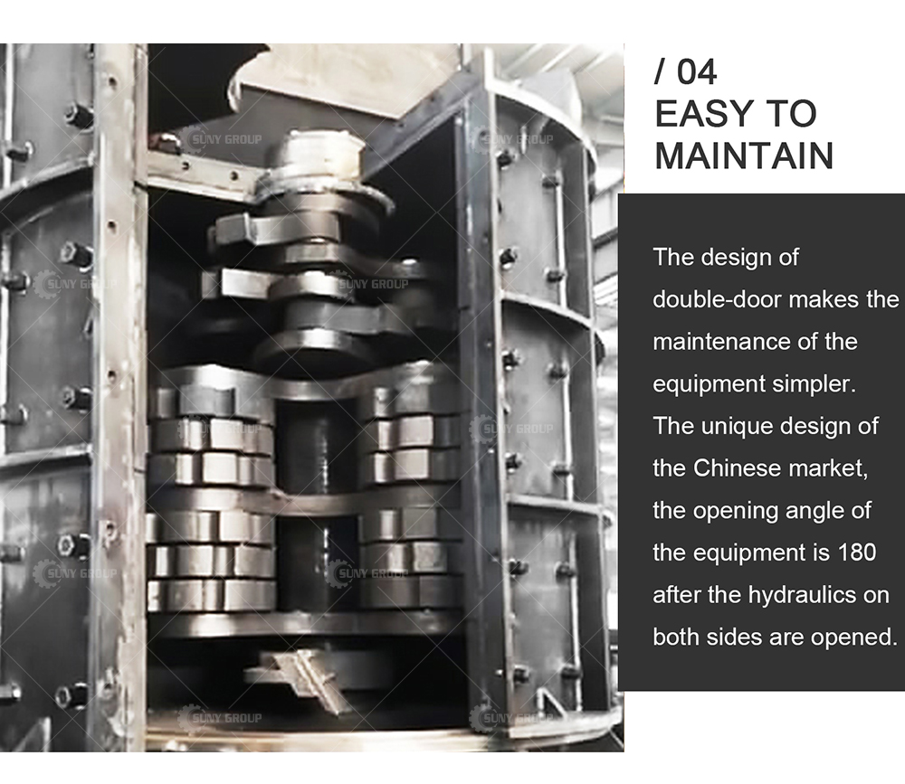Carbon Steel Waste Crushing Machine Heavy Vertical Type Powerful Scrap Metal Crusher