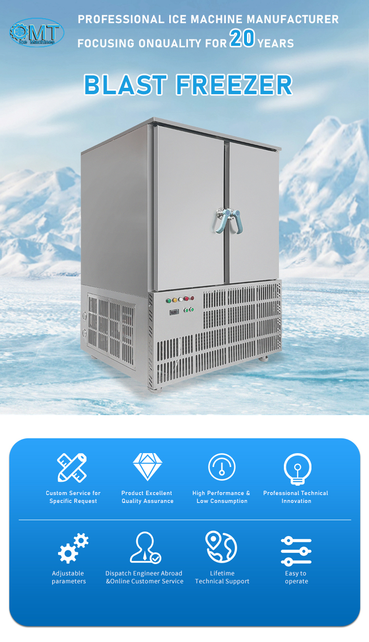 Plate Freezer Energy-Saving Quick Cabinet Blast Machine with -40C to 0C Temperature Control