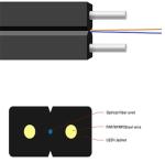 GJXH 2 G657A2 Indoor FTTH Drop Cable Standard Single Mode Fiber 1km