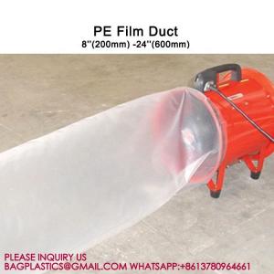 Wholesale Marine Maintenance 400mm *150m Roll Shape Ventilation Plastic Film Air Duct, PE Lay Flat Tubing from china suppliers