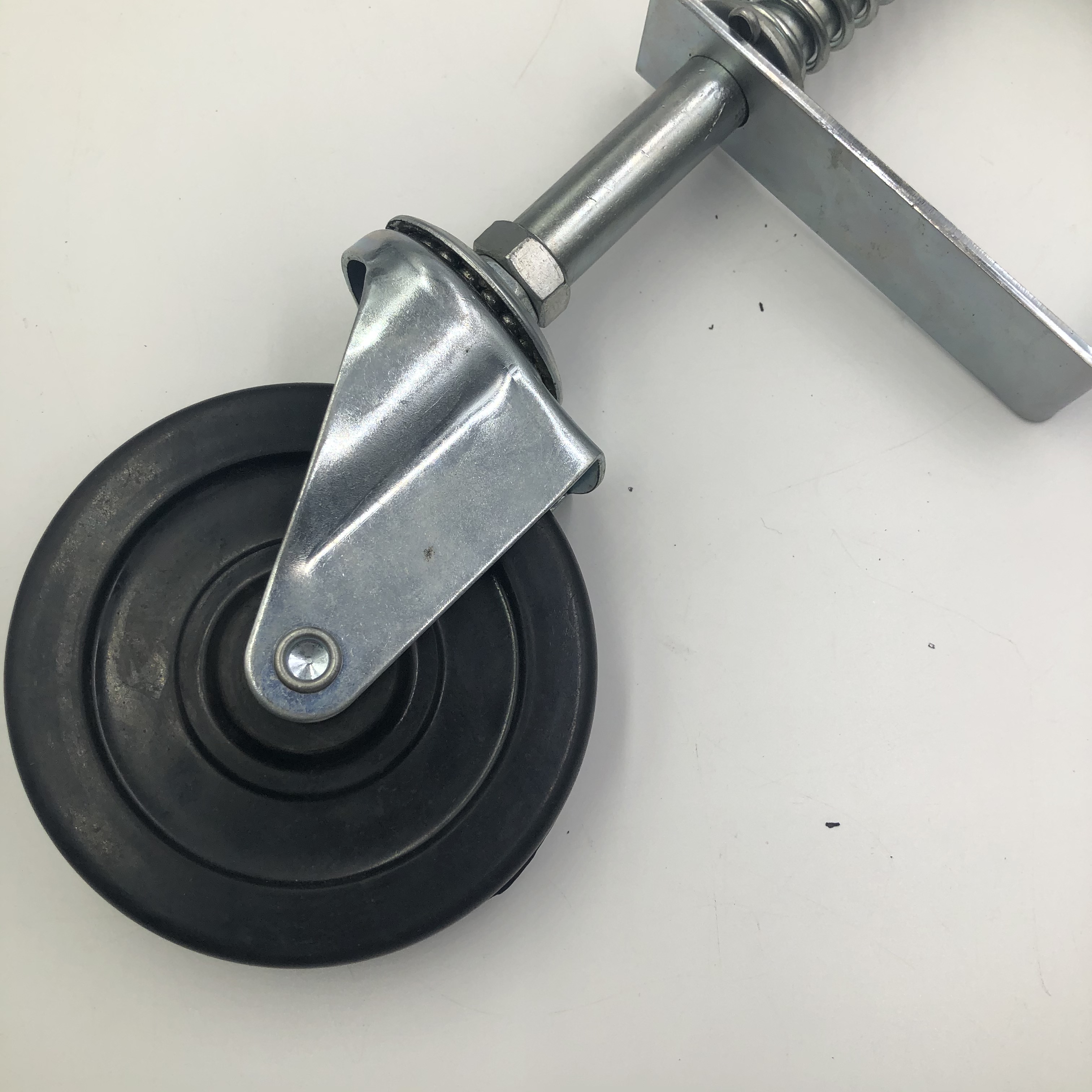 Black Metal Caster Tire Wheel for Universal Mount Gate in Fencing and Trellis Gates