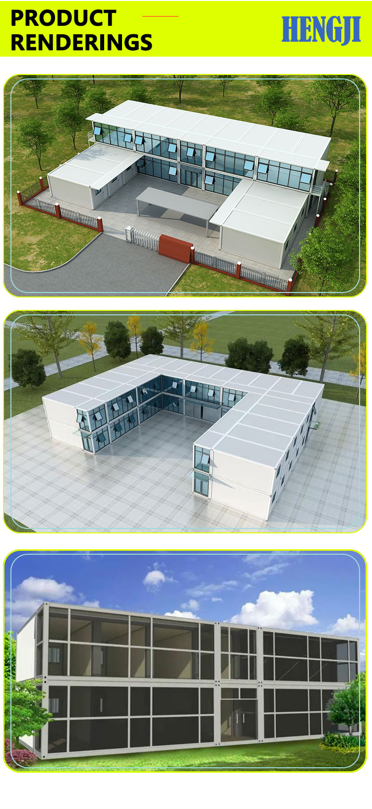 Fast Build Folding Container House with MGO Board Floor and Q235/Q345 Steel Frame
