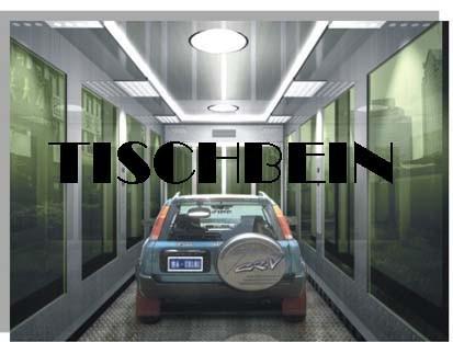 3000kg 5000kg Geared Machine Hotel Automobile Elevator 0.5m/s Cherckered Steel