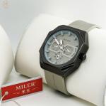 Casual Men's quartz Watches Minimalist Stick Needle Scale Three Eye Six Needle
