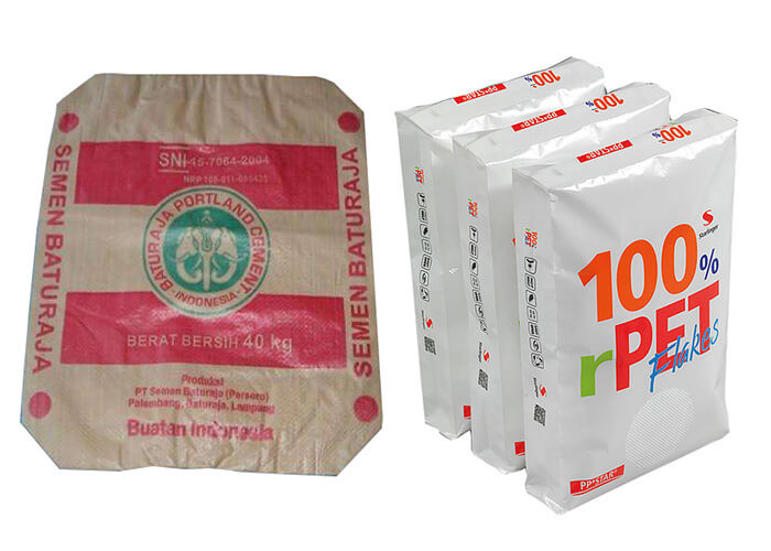 600mm Width BOPP Laminated Pp Woven Bag , Polypropylene Rice Bags