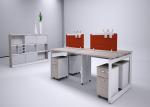 White / Black Contemporary Office Cubicles Workstation W2800*D1400*H1100mm Size