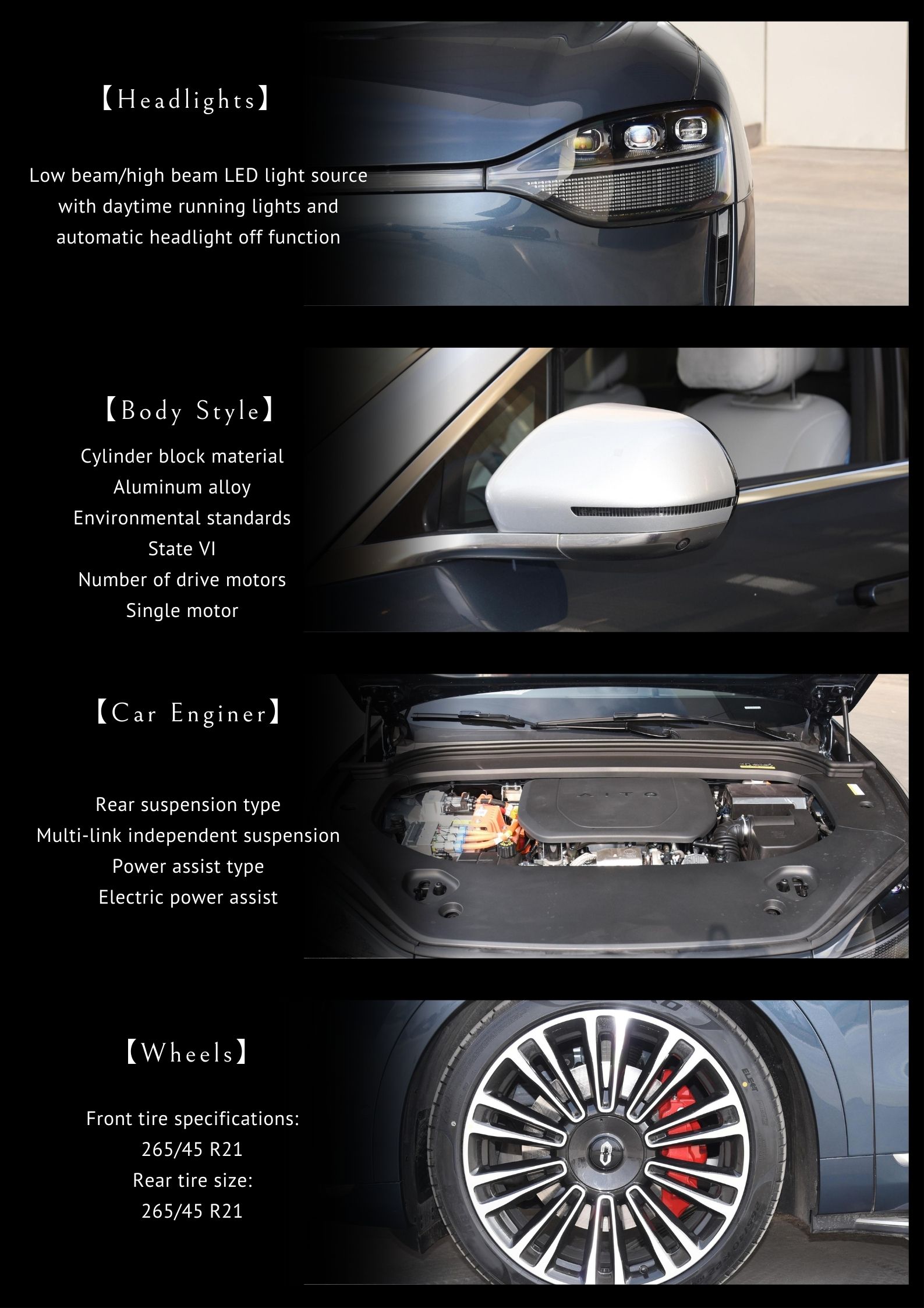 2024 HUA WEI AITO M9 Electric Vehicles for Adult Sport Touch Screen and WHEELBASE 3110