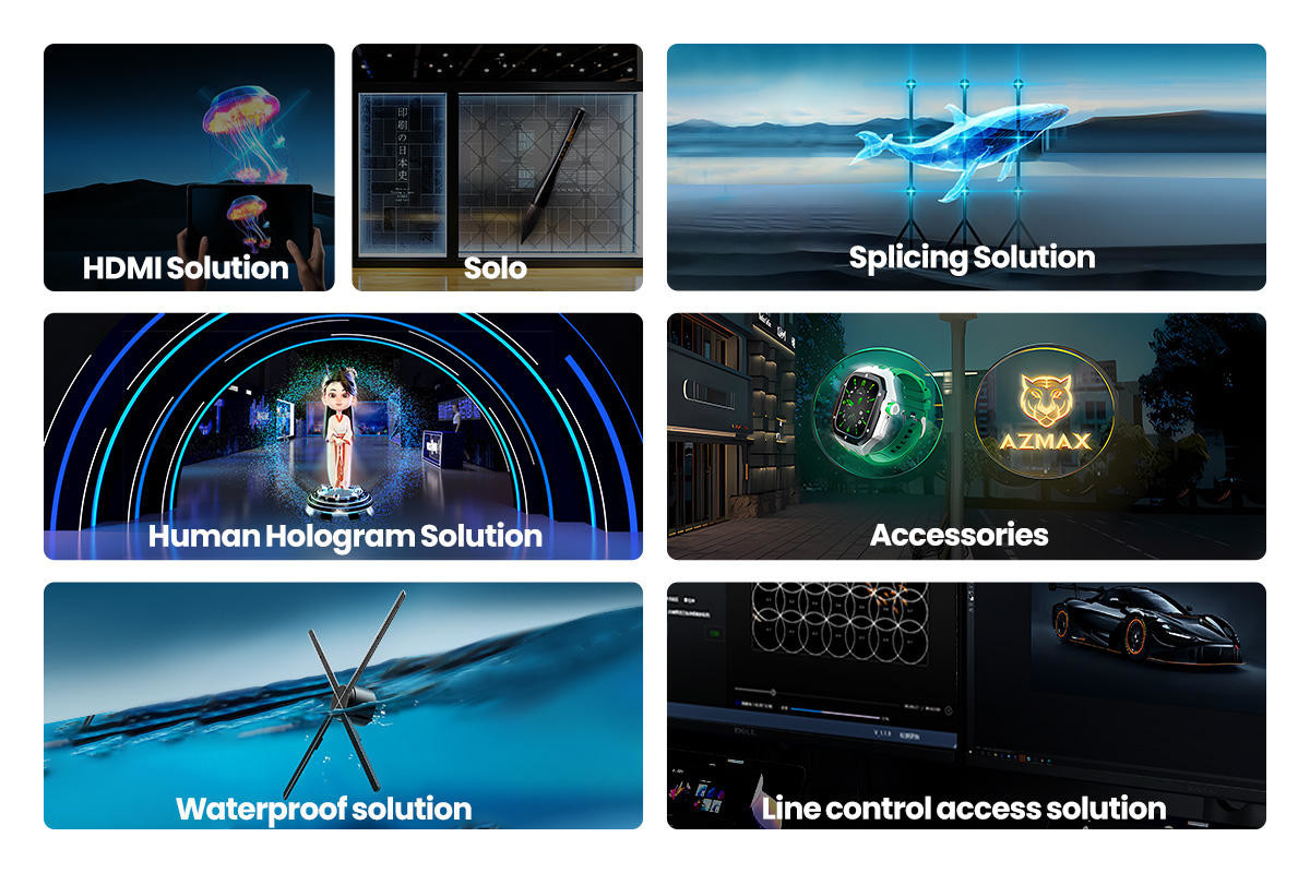 65cm 768LED Halloween Hologram Display Fan Projector 4K 3D Hologram Projector with Holograma App Festive Displays