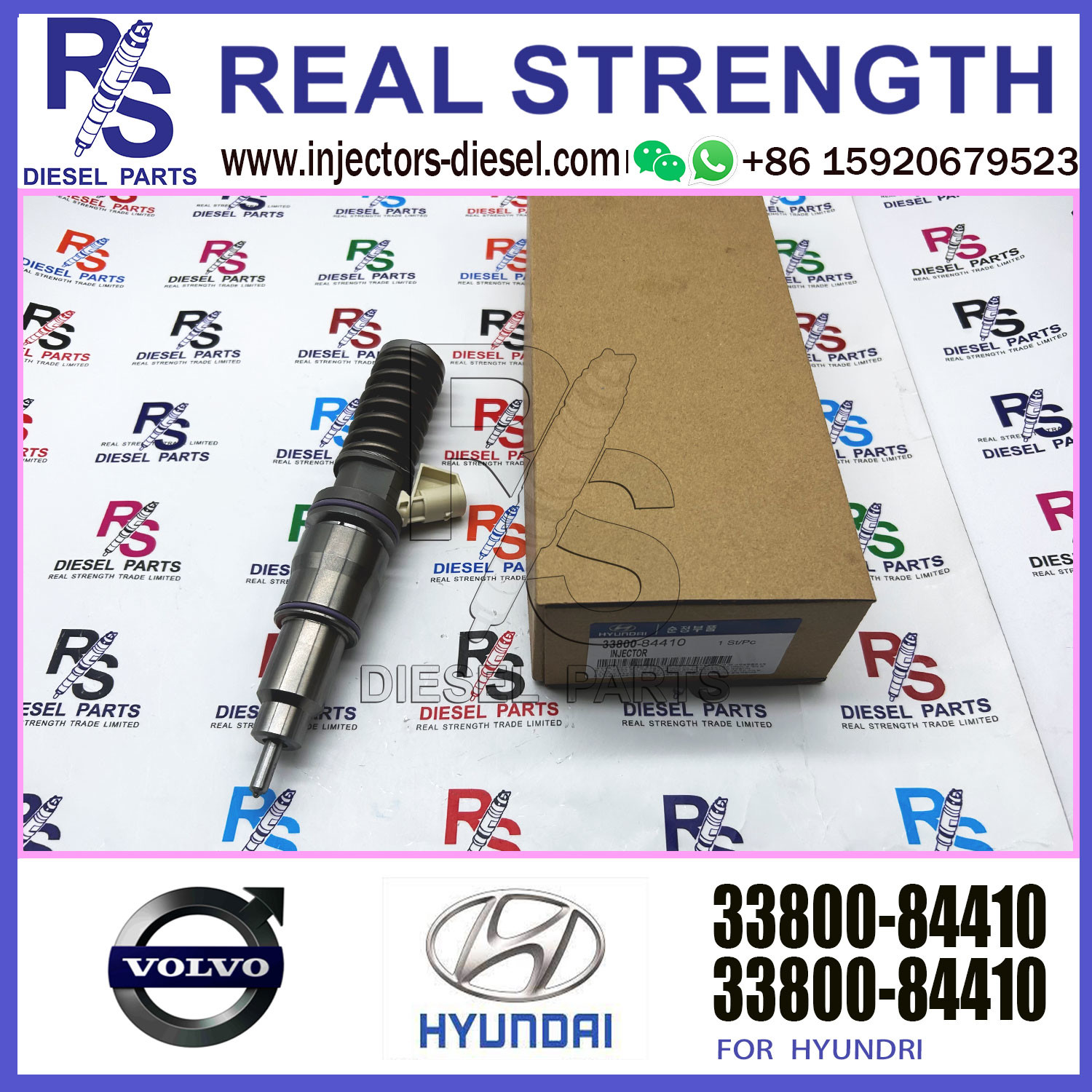 Diesel Fuel Injector 33800-84410 BEBE4C09102 Injector 33800-84410 For V-O-L-V HYUNDAI