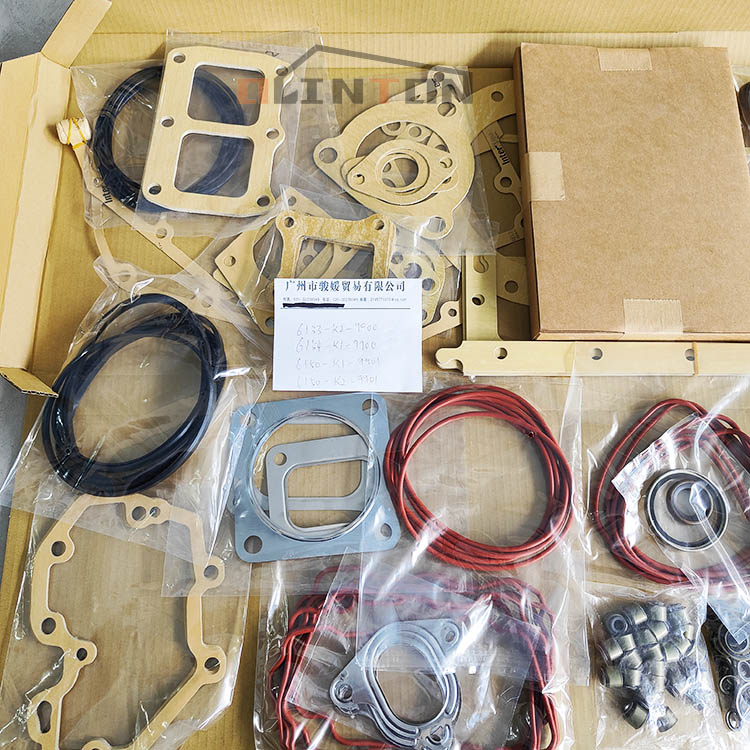 Construction Machinery Parts 6D125E-2 Engine Cylinder Head Gasket Kit 6153-K1-9900 6153-K2-9900