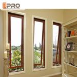 Durable Top Hung Aluminium Windows With Double Tempered Glass Powder Coating