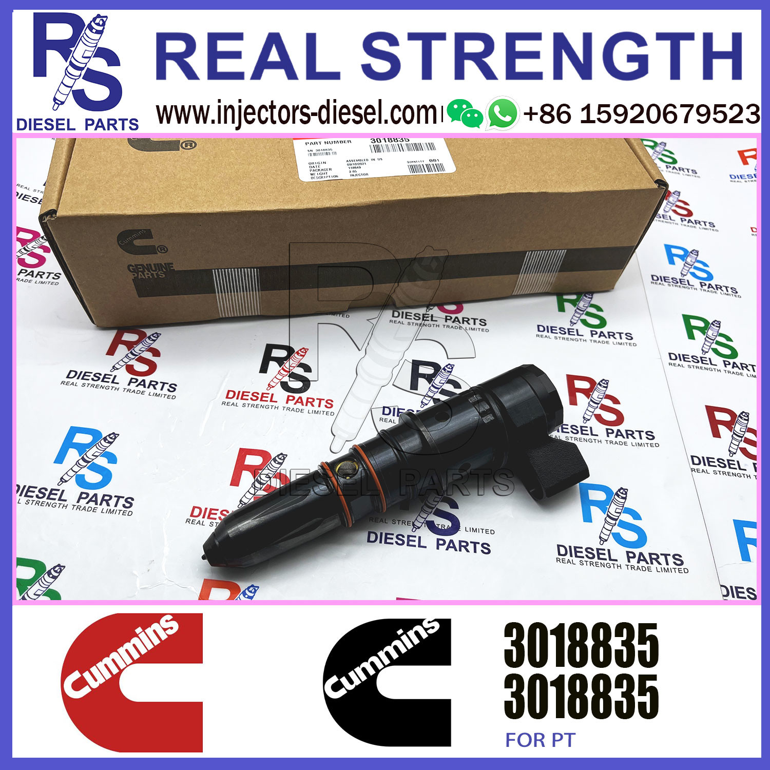 Diesel Engine Spare Parts Common Rail Fuel Injector 3411764 3411767 For Cummins Engine N14