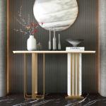 Contemporary Stainless Steel Marble Console Tables - Best Wholesale