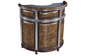 Wholesale Solid Wood Frame Backless Counter Height Bar Stools Vintage Brown Leather Brass Nails from china suppliers