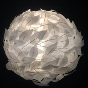 Wholesale Collapsible Round White Leaf Lampshade D300 For Living Room from china suppliers
