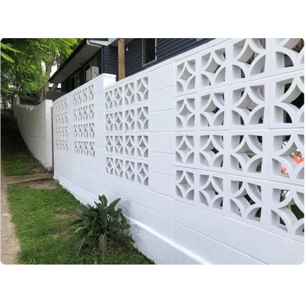 White Cast Cement Ventilation Screen Bricks Architectural Concrete Masonry Screen Walls Block for Airflow Facades
