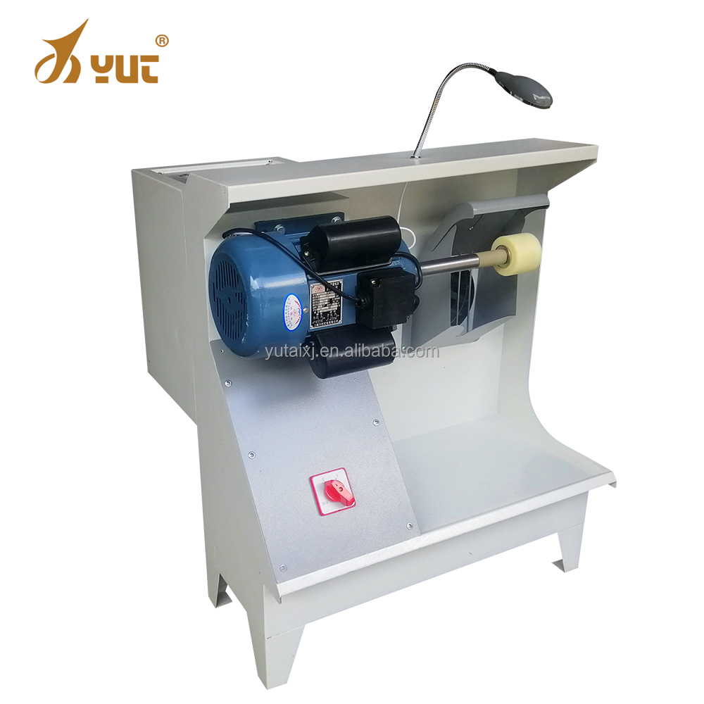 Single Head Footwear Leather Grinding Machine with White Appearance and 220V Voltage