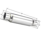 3" Straight Through Performance Muffler Universal Exhaust Resonator