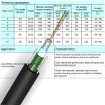 Central Loose Armored GYXTW Aerial Fiber Optic Cable 24core