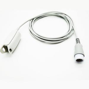 China Compatible Comen 12Pin Adult Finger Clip Spo2 Sensor Grey 3metre medical TPU Adult Spo2 Sensor on sale
