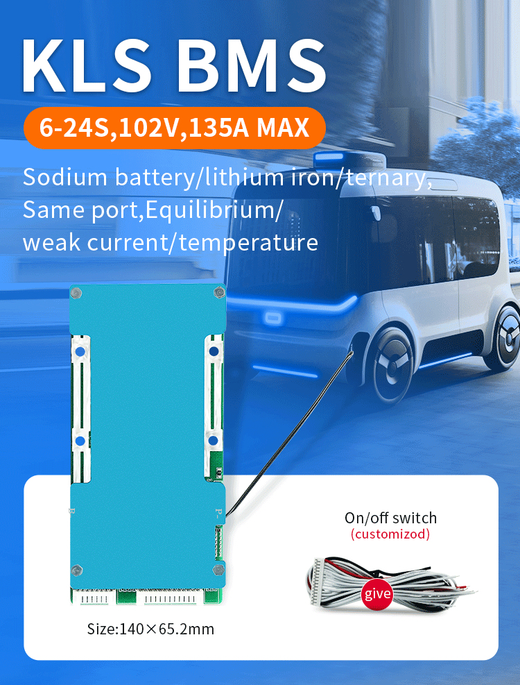 KLS Battery Motorcycle BMS: Tailored for Li-ion, 21S - 24S with 110A - 135A - Optimize Your Lithium Battery Performance