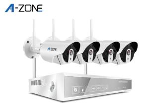 Wholesale Waterproof 4 Channel Nvr Home Security System , Wireless Cctv Kits With Recorder from china suppliers