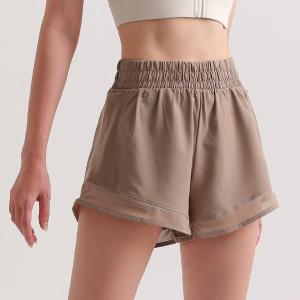 Wholesale Women'S Mid Rise Running Shorts Antibacterial Liner Stretch Waist Athletic Shorts Mesh Pockets from china suppliers