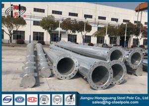 Wholesale Round Hot Dip Galvanised Steel Pole With Flange Mode For Power Transmission from china suppliers