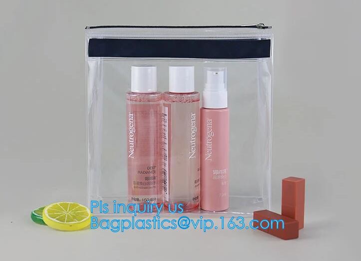 fashion thick clear retail custom printed pvc slider zipper bag, mini plastic zipper cosmetic slider zip bags with print