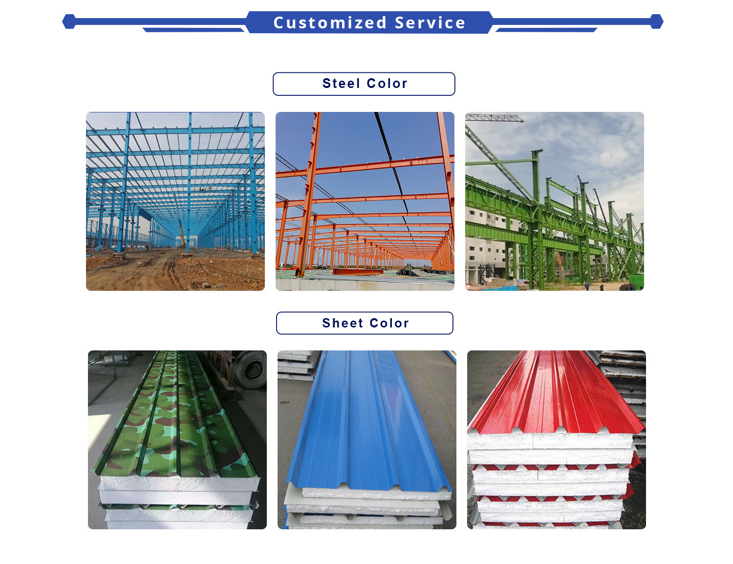 H Section Heavy Steel Structure Storage Shed Hangar Prefabricated Warehouse