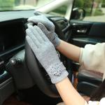 Fashion 22x16cm Windproof Winter Outdoor Warm Thermal Gloves Women'S Wool