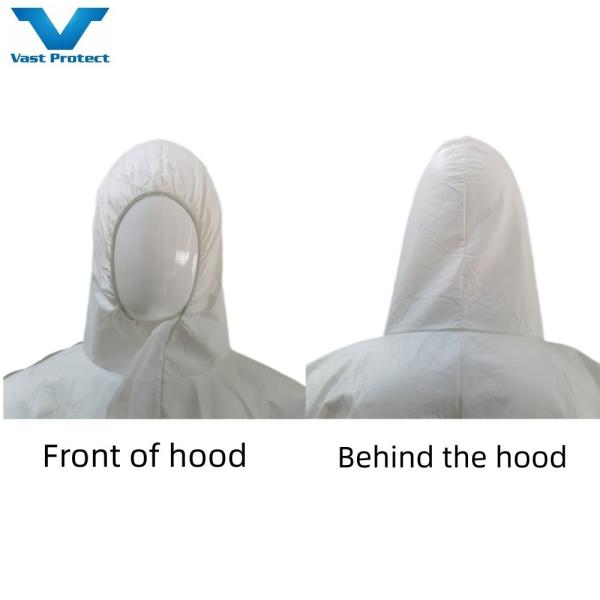 S-5XL White Waterproof Microporous Protective PPE Safety Coveralls For USA