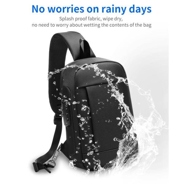 New custom logo Shoulder bag multifunctional waterproof anti theft chest bag men sling bag