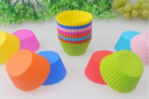 Wholesale Food-Grade Round Silicone Muffin Cupcake Molds Baking Tool Nontoxic from china suppliers