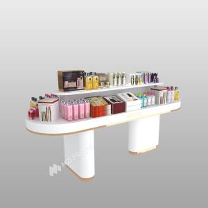 Wholesale Makeup Display Stand Platinum Wood Promotion Cabinet for Cosmetic Retail Shop Furniture and Smart Skincare Store Display Table from china suppliers