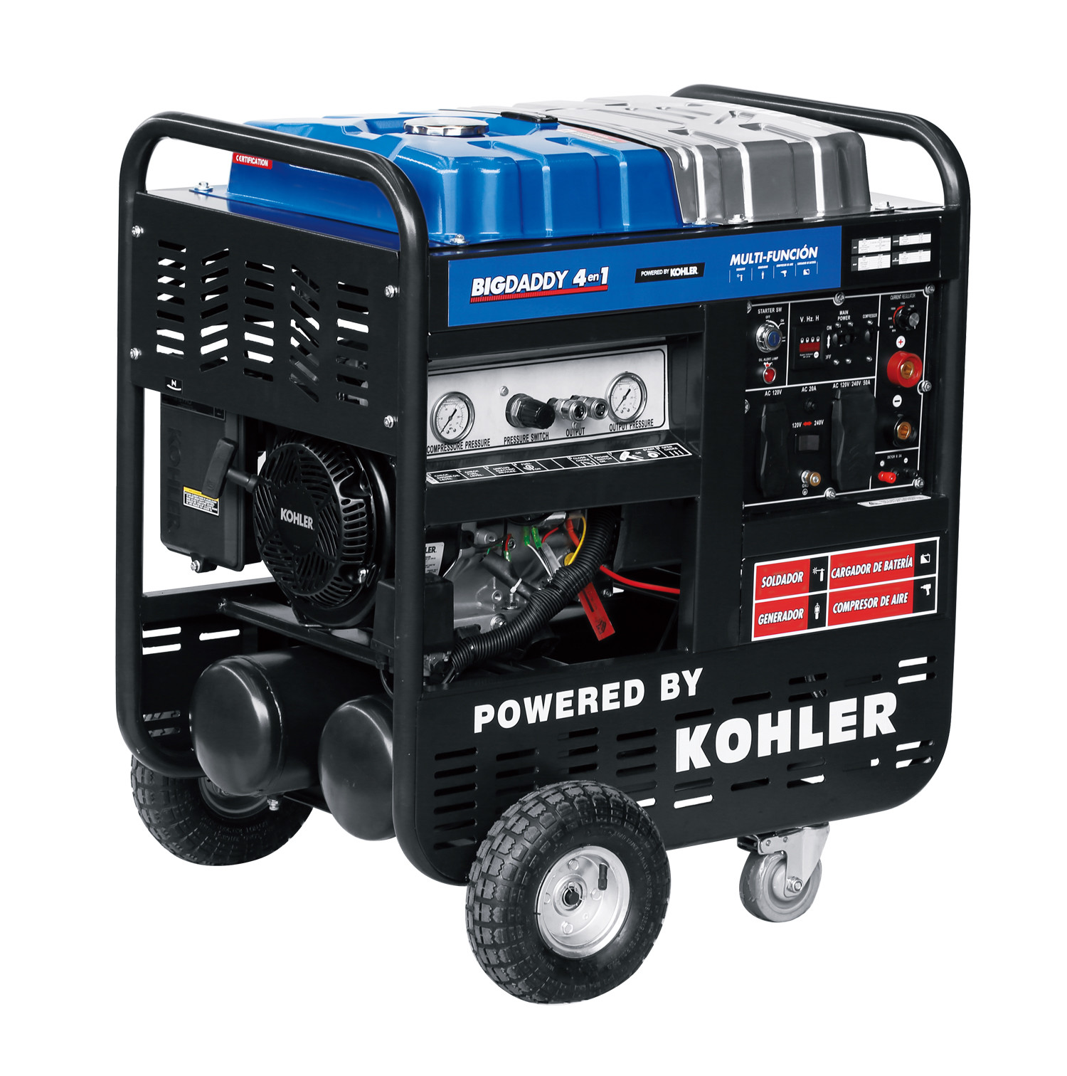 130A Gasoline Compressor Welder Generator 22 - 26V Welder Volt 170FB Engine