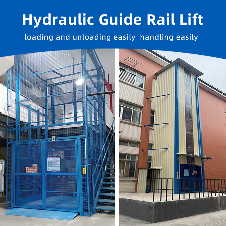 10m 500kg-20000kg Hydraulic Cargo Lift Indoor Goods Lift For Warehouse Hydraulic Goods Elevator