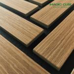 Wooden Acoustic Wall Panels Wood Slat Wall Panel With PET Fiber Acoustic Panel