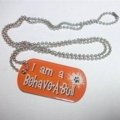 Wholesale Customed size orange aluminum Personalised Dog Tags with long ball chain from china suppliers