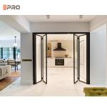 Villa Aluminum Folding Doors Glass Clear Interior Slim Frame