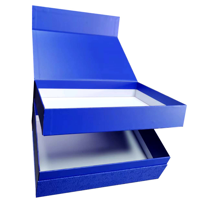 Blue Gift Paper Box Double Layer Personalized Boxes For Custom Retail Packaging
