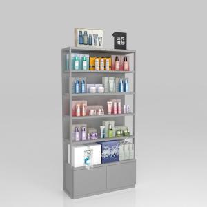 Wholesale Makeup Store Interior Design Grey Wooden Counter For Fashion-Forward Display Table And Luxury Shop Cabinet from china suppliers