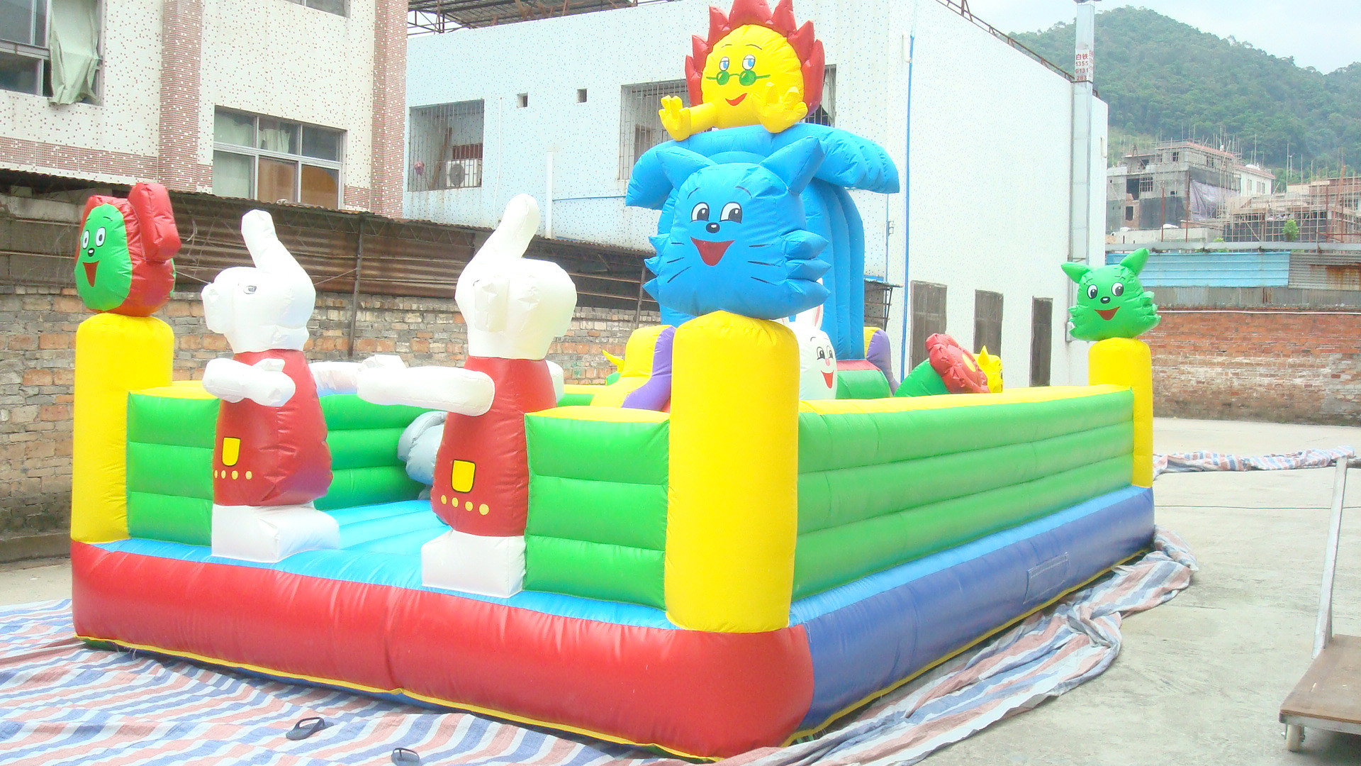 Playground Games Tarpaulin Inflatable Theme Park Kids Bouncy Castle