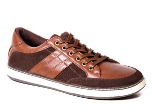 Wholesale Brown Classic Mens Lace Up Sneakers , ODM Men Genuine Leather Casual Shoes from china suppliers