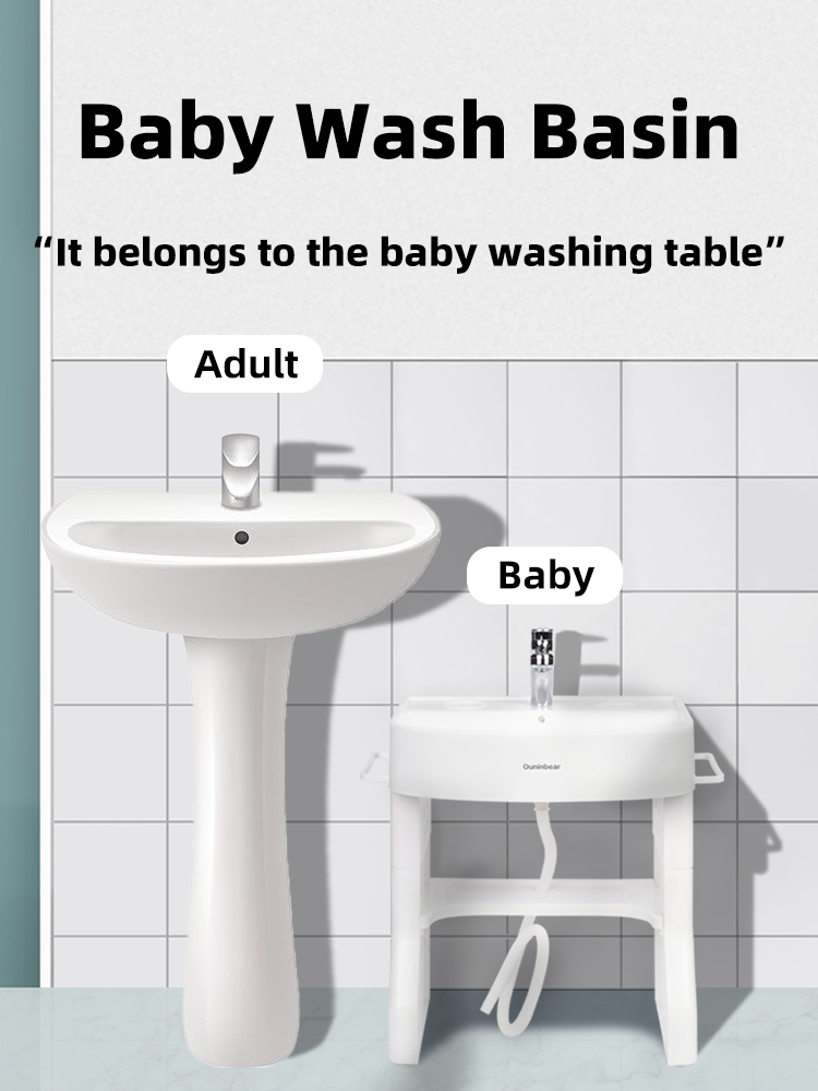 Simulated Baby Bathroom Hand Washing Basin Child Size Sink With Plastic Stand