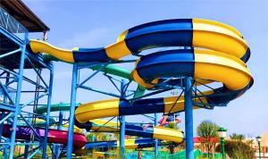 Wholesale 4 Riders Fiberglass Water Park Slide Outdoor Amusement Water Park Games Rides from china suppliers