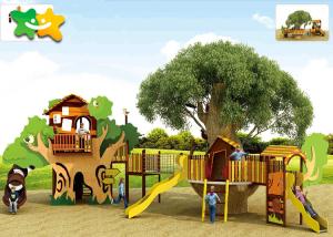 Wholesale Kindergarten Wooden Playground Slide 1250*1350*520 Cm With Climbing Bridge from china suppliers