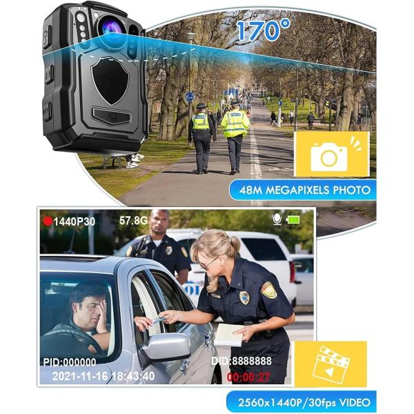 2inch Screen Police Video Recorders CMOS OV4689 Sensor for Law Enforcement Needs