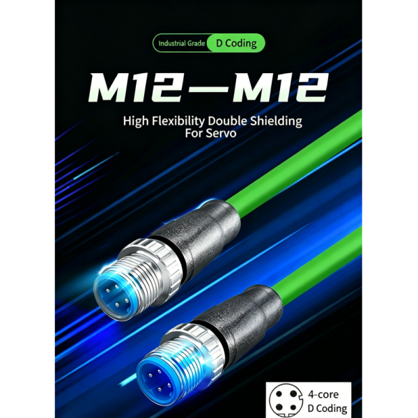 20m 8pin X-Coded M12 X to RJ45 Ethernet CAT6A Copper Conductor PUR Jacket Cable for Computer